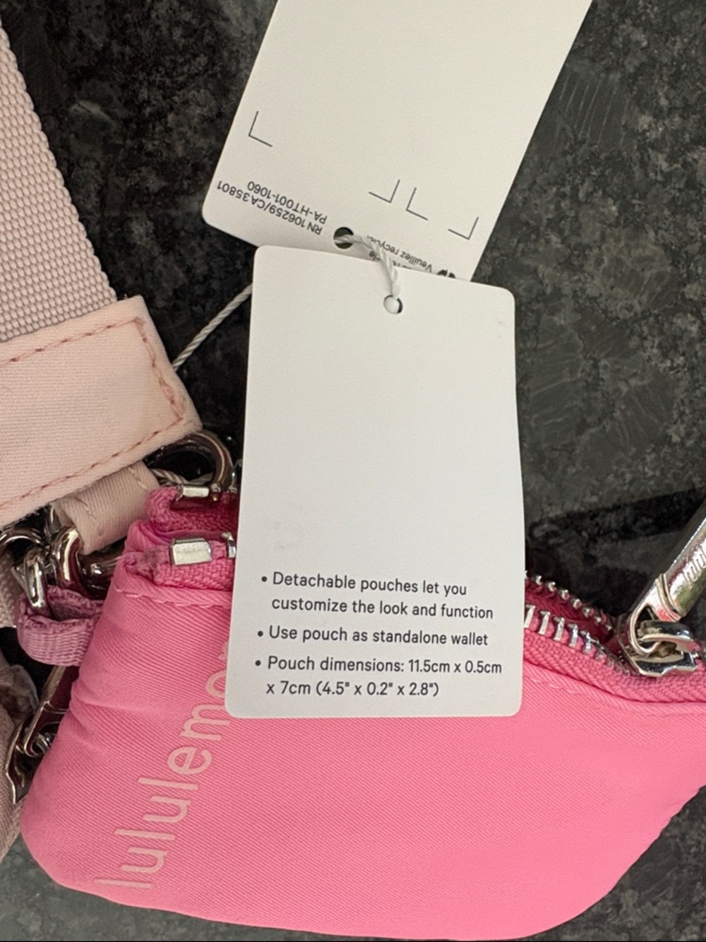 lululemon athletica Dual Pouch Strap - Pink & Light Pink - Picture 3 of 3
